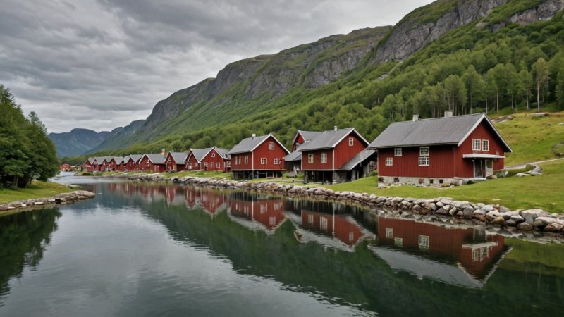 norsk arkitektur, kulturell innflytelse, moderne design, tradisjonelle bygninger, ikoniske strukturer, bærekraftig arkitektur
