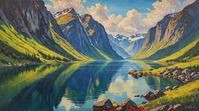 norsk kunst, visuelle uttrykk, kulturell arv, moderne kunst, landskapsmaleri