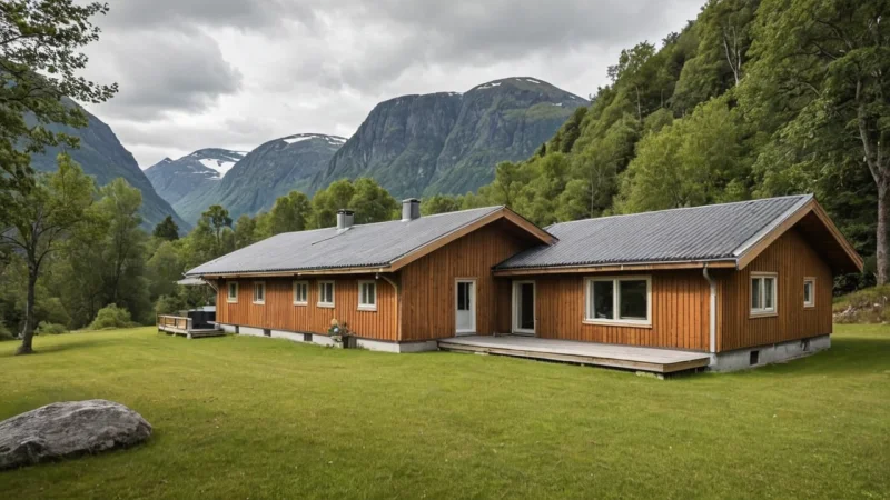 norsk arkitektur, klima tilpasning, bærekraftige bygninger, tradisjonelle stiler, miljøpåvirkning